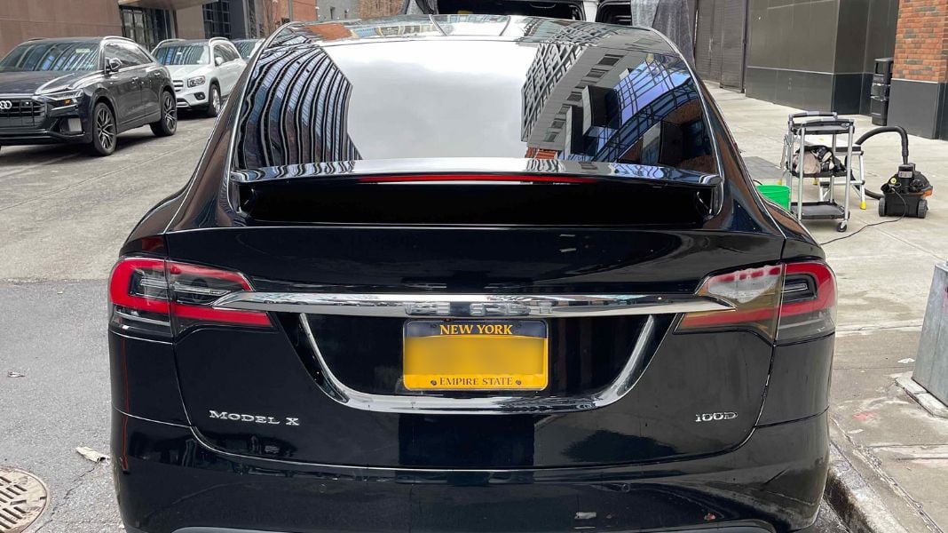 Tesla X Rear After Detailing