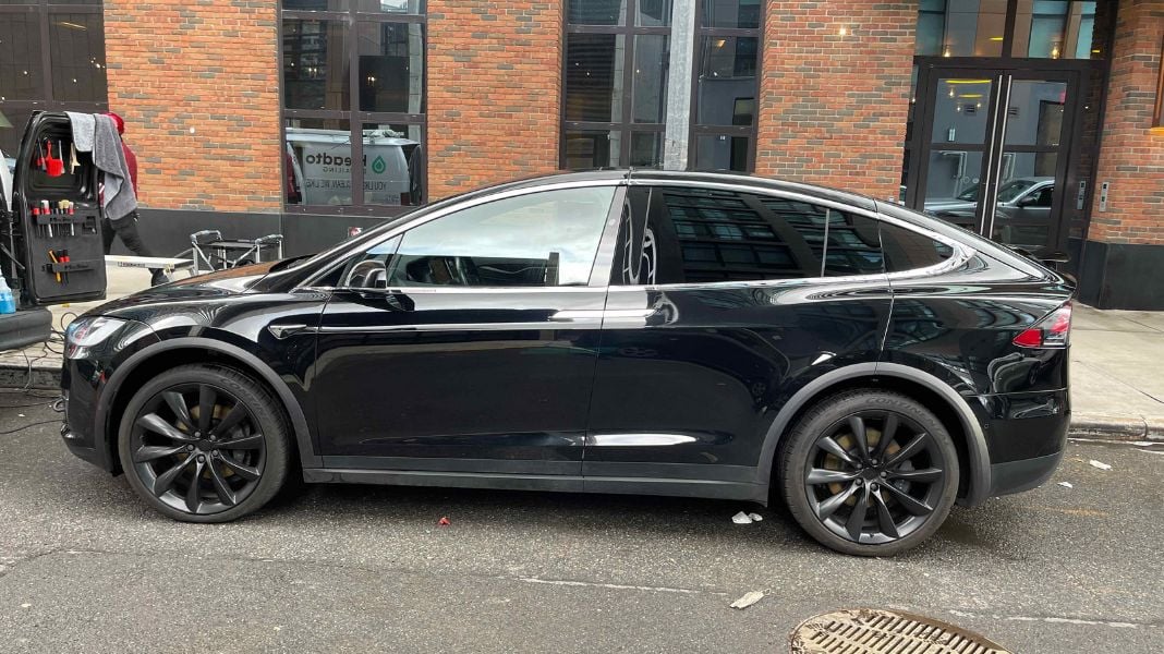 Tesla X Side After Detailing